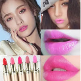 Lipstick Waterproof Matte 24 Hours Long Lasting Non-Stick Cup Red Rose Lip Tint